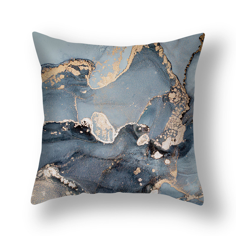 Szürke arany színű márvány párnahuzat Bloom Rock mintás poliészter párnahuzat 45x45 cm kanapé hálószoba patchwork párnahuzat