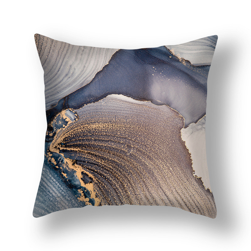 Szürke arany színű márvány párnahuzat Bloom Rock mintás poliészter párnahuzat 45x45 cm kanapé hálószoba patchwork párnahuzat
