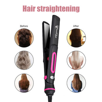 220V Професионална преса за коса Маша за двойна употреба Hair Straightenrer PTC Heating Salon Инструменти за оформяне на коса Bangs Splint