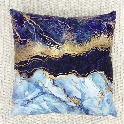 45 cm Modern Simple Marmură Lac Albastru Geometric Marmură Husă de pernă Decor canapea pentru casă Față de pernă Husă de pernă pentru dormitor Decorații