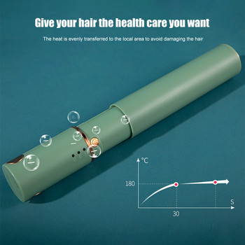 Мини USB безжична преносима безжична маша Маша за коса Преса за коса Регулируема температура Шина Инструмент за оформяне
