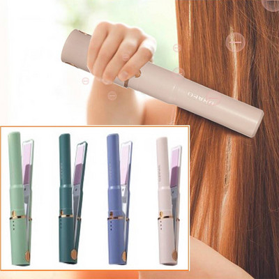 Mini USB fără fir, portabil, fără fir, ondulator, ondulator de păr, aparat de îndreptat păr, reglabil cu temperatură, instrument de styling