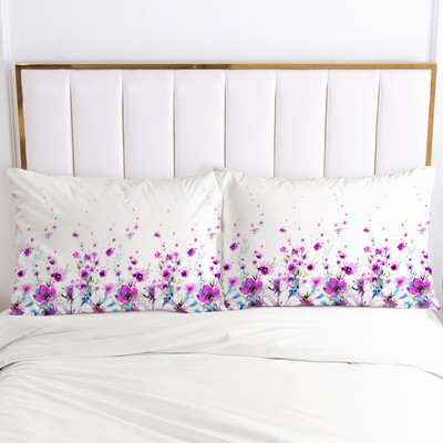2 DB párnahuzat Otthoni dekoráció Párnahuzat Huzatok Ágynemű Nyomtatás 3D HD Rózsaszín 70x70cm 50x75cm 50x70cm 80x80cm Egyszerű rózsaszín virágok