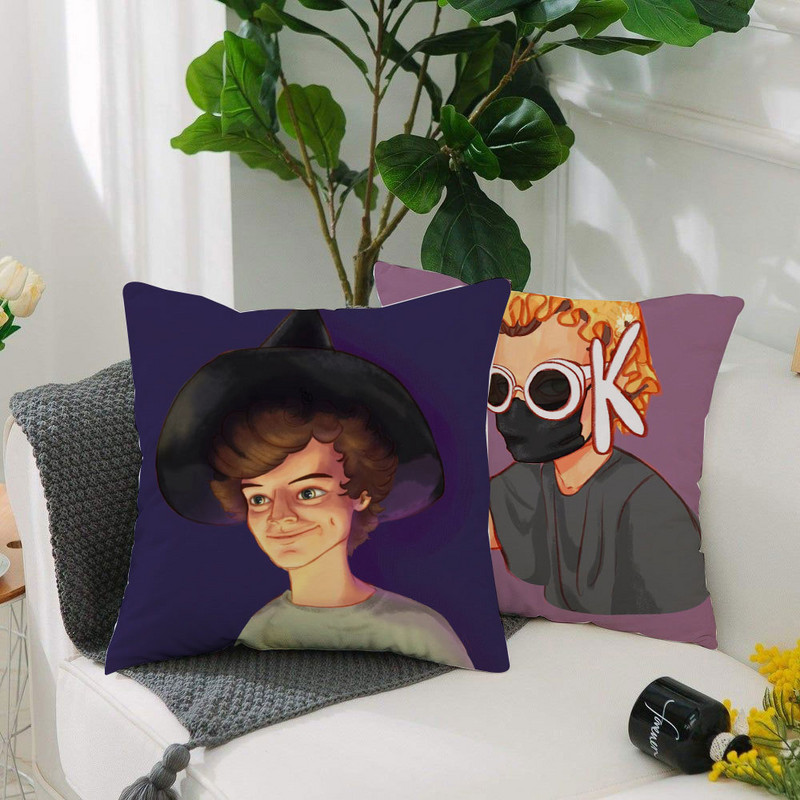 Otthoni dekoráció-Harry-stílusú párnahuzat Esküvői dekoratív pamut anime párnahuzat otthoni párnahuzathoz 45x45 párnahuzat