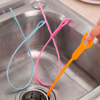 Kitchen Sink Pipe Dredger Water Channel Drain Cleaner Hair Cleaning Hook Sewer Filter Anti Clogging Floor Wig Removal Clogs Tool