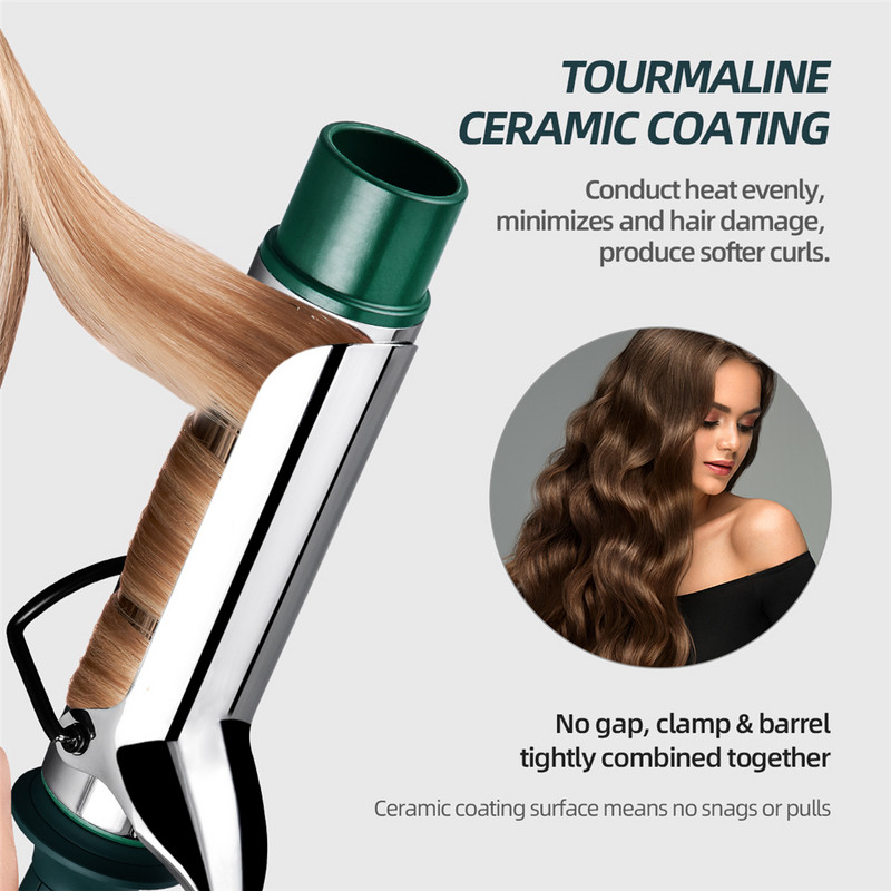 CkeyiN profesionalni uvijač za kosu 40 mm uvijač za kosu Keramički premaz Brzo zagrijavanje Štapić za uvijače Velike kovrče Alat za oblikovanje kose