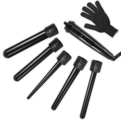 5 az 1-ben Hajgöndörítő vaspálca hullámos hajformázó eszközökhöz 9-32 mm-es Hair Crimper Professzionális hajcsavaró