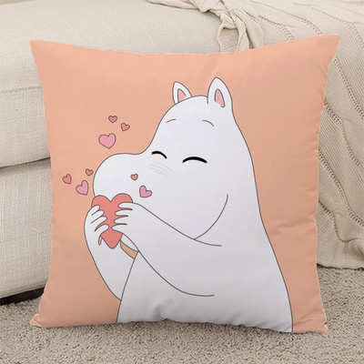 Hippo Moomines párnahuzatok párna dekorációhoz otthoni párnahuzatok 45*45 autós kanapé rövid plüss testpárnahuzat 45x45 párnák ágy