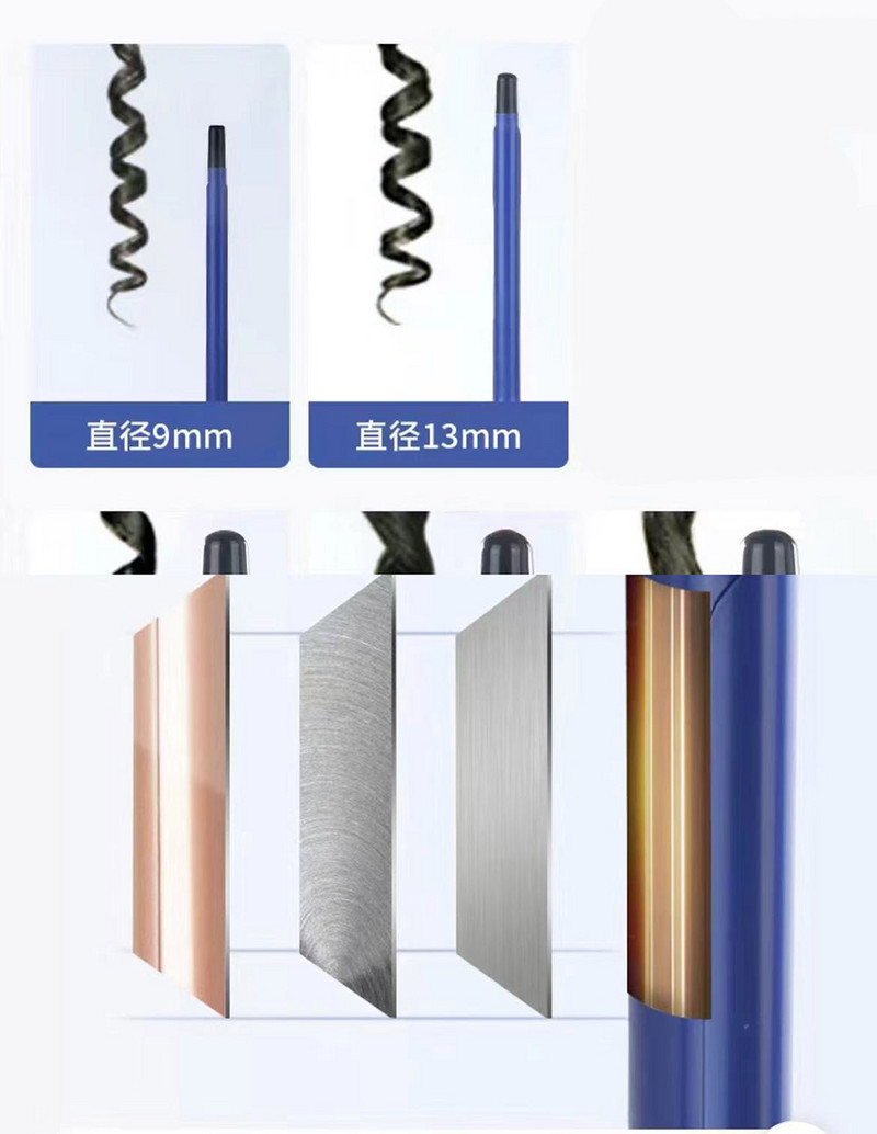 professzionális 9mm/13mm hajsütővas Hajhullám körte virág kúp Kerámia hajsütő pálca görgő szépség szalon Hajcsavarók