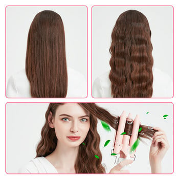 Τριπλό ψαλιδάκι μαλλιών Επαγγελματικά μπουκλάκια για γυναίκες Wave Hair Styler Curling Iron κεραμικό λούστρο Ηλεκτρικό ψαλιδάκι για μπούκλες