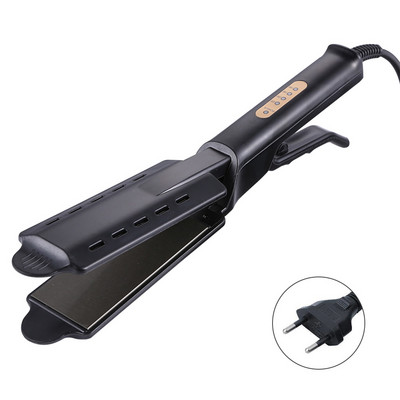 Profesionalus šildomas šukos tiesintuvas keturių greičių temperatūros valdymo keraminis šildymo šukos plaukų tiesinimo formavimo įrankis