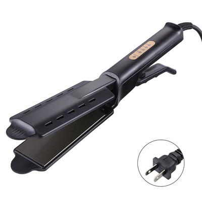 Profesionalus šildomas šukos tiesintuvas keturių greičių temperatūros valdymo keraminis šildymo šukos plaukų tiesinimo formavimo įrankis