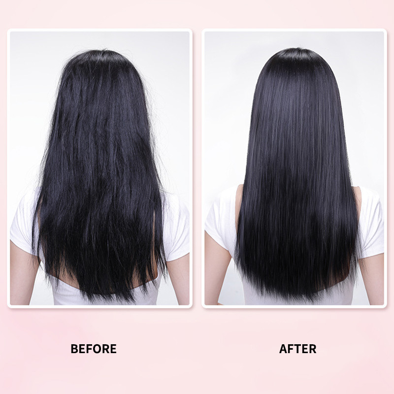 Profesionalus karštų šukos nuo nuplikimo plaukų tiesinimo šepetys Keraminis plaukų suktukas Šildomas elektrinis išmanusis plaukų tiesintuvas