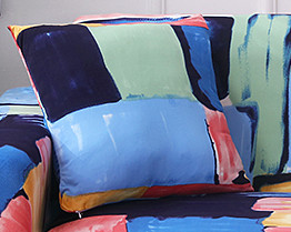 husă de pernă elastică elastică cu zăbrele pătrate imprimate pentru pernă 45X45cm