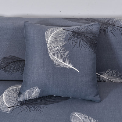 husă de pernă elastică elastică cu zăbrele pătrate imprimate pentru pernă 45X45cm