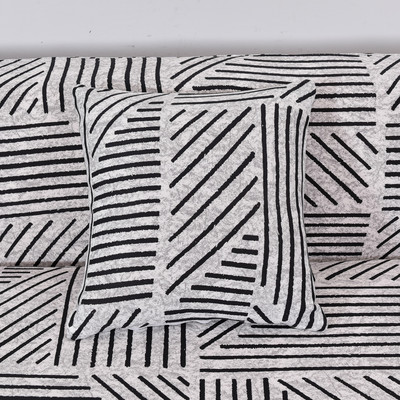 husă de pernă elastică elastică cu zăbrele pătrate imprimate pentru pernă 45X45cm