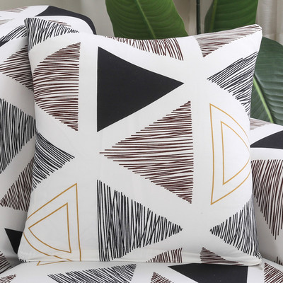 husă de pernă elastică elastică cu zăbrele pătrate imprimate pentru pernă 45X45cm