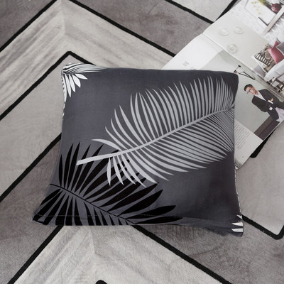 husă de pernă elastică elastică cu zăbrele pătrate imprimate pentru pernă 45X45cm