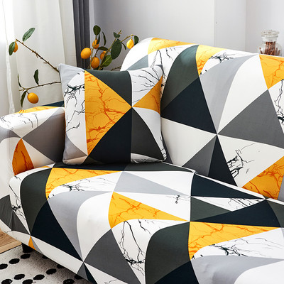 husă de pernă elastică elastică cu zăbrele pătrate imprimate pentru pernă 45X45cm