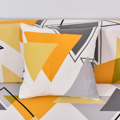 husă de pernă elastică elastică cu zăbrele pătrate imprimate pentru pernă 45X45cm