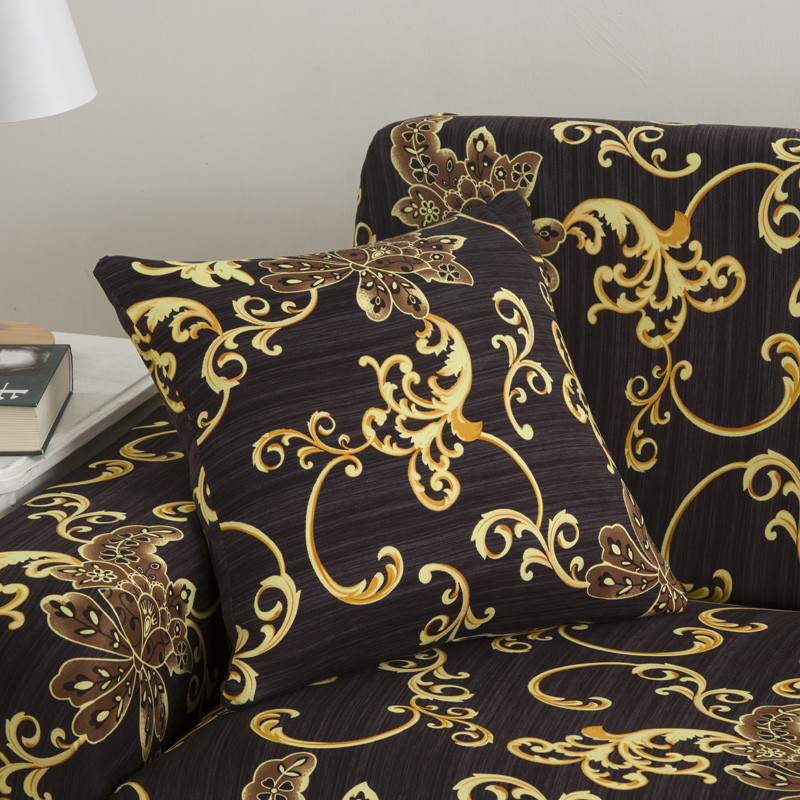 husă de pernă elastică elastică cu zăbrele pătrate imprimate pentru pernă 45X45cm