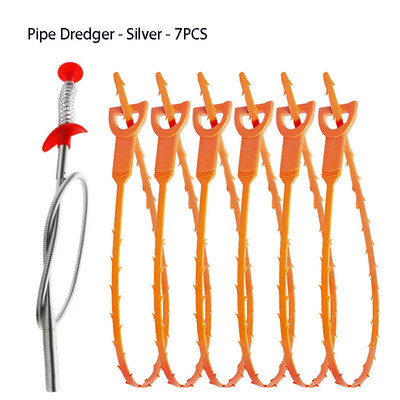 Vamzdžių žemsiurbės užsikimšimo šalinimo įrankių rinkinys Drenažo kamščių šalinimo priemonė plaukų vamzdis vonia dušas tualetas kriaukle ir kanalizacijos valiklio priedai