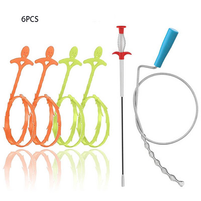 Vamzdžių žemsiurbės užsikimšimo šalinimo įrankių rinkinys Drenažo kamščių šalinimo priemonė plaukų vamzdis vonia dušas tualetas kriaukle ir kanalizacijos valiklio priedai