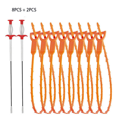Vamzdžių žemsiurbės užsikimšimo šalinimo įrankių rinkinys Drenažo kamščių šalinimo priemonė plaukų vamzdis vonia dušas tualetas kriaukle ir kanalizacijos valiklio priedai