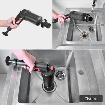 Уред за почистване на канали за баня Тоалетна Драг Тапа Въздушна помпа Отстраняване Бутало за мивка