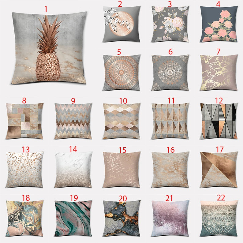 Namų dekoravimas Tuhao Gold serijos spausdinimo pagalvės dovana namų biuro dekoravimas pagalvė miegamojo sofa automobilio pagalvėlės užvalkalas