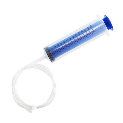 Atkārtoti lietojamas plastmasas šļirces burbuļšļirces eļļas šļirce eļļas ekstrakcijai lauksaimniecības E šķidrums bremžu šķidrums ar šļūteni 80 cm