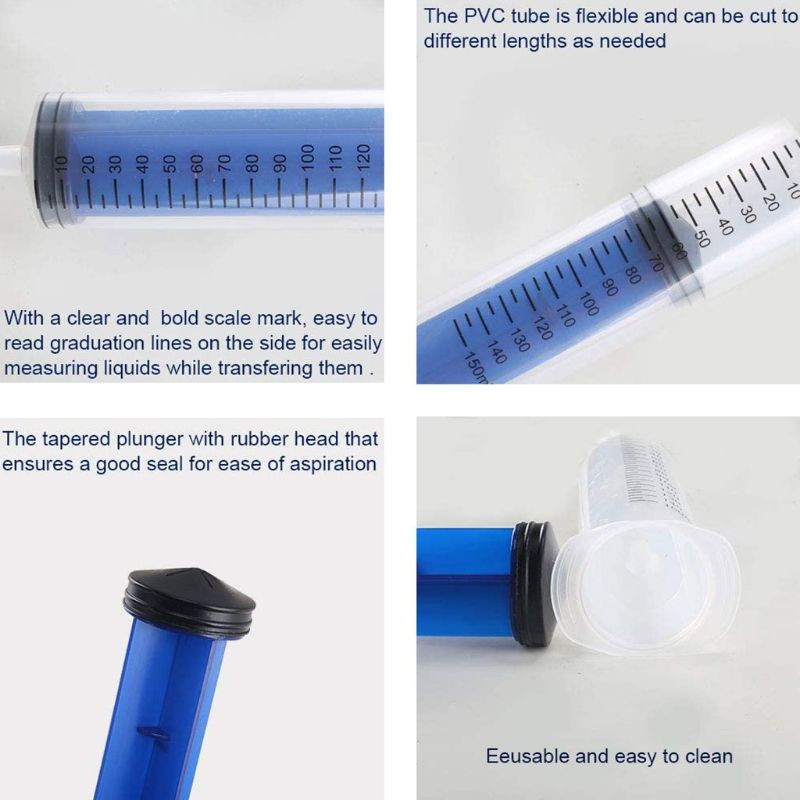 Korduvkasutatav plastiksüstal mullsüstal õlisüstal õli väljatõmbamiseks Agricultural E Fluid pidurivedelik voolikuga 80 cm