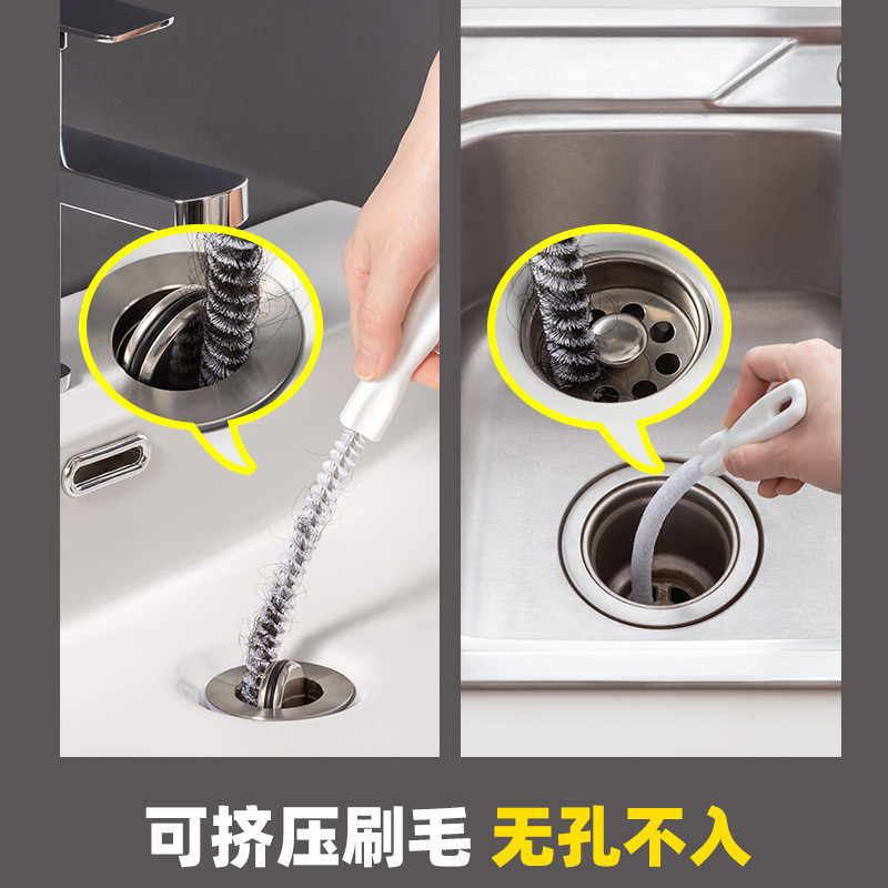 Buitinių nuotekų plaukų valiklis virtuvės praustuvas gali būti laisvai sulenktas, apsaugantis nuo blokavimo Valymo kablio žemsiurbė