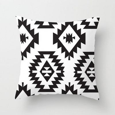 Juodas pagalvėlės užvalkalas geometrinis raidžių spausdinimas sofa pagalvės užvalkalas miegamasis Namų apdaila Automobilių biuro dekoro priedai 40x40cm45x45cm