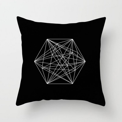 Juodas pagalvėlės užvalkalas geometrinis raidžių spausdinimas sofa pagalvės užvalkalas miegamasis Namų apdaila Automobilių biuro dekoro priedai 40x40cm45x45cm
