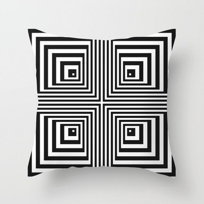 Juodas pagalvėlės užvalkalas geometrinis raidžių spausdinimas sofa pagalvės užvalkalas miegamasis Namų apdaila Automobilių biuro dekoro priedai 40x40cm45x45cm