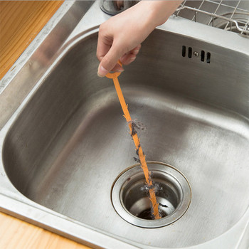 Ευέλικτη λαβή νεροχύτη Εργαλεία καθαρισμού κουζίνας Καθαριστικό βούρτσα μαλλιών νεροχύτης Pipeline Dredge Εργαλείο νιπτήρα κάμψης με λαβή ελατηρίου