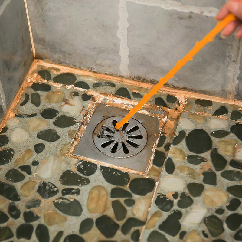 Paindlik valamu küüniskorja köögipuhastustööriistad Torujuhtme tragivalamu juukseharja puhastusvahend vedrukäepidemega painutatud valamutööriist