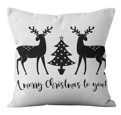 Linksmų Kalėdų papuošimas pagalvės pagalvės užvalkalas juodas baltas languotas pagalvėlės pagalvėlės užvalkalas namų sofa kėdės dekoravimas pagalvės užvalkalas