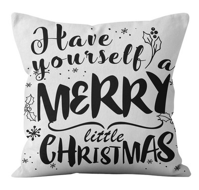 Linksmų Kalėdų papuošimas pagalvės pagalvės užvalkalas juodas baltas languotas pagalvėlės pagalvėlės užvalkalas namų sofa kėdės dekoravimas pagalvės užvalkalas
