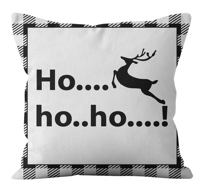 Linksmų Kalėdų papuošimas pagalvės pagalvės užvalkalas juodas baltas languotas pagalvėlės pagalvėlės užvalkalas namų sofa kėdės dekoravimas pagalvės užvalkalas