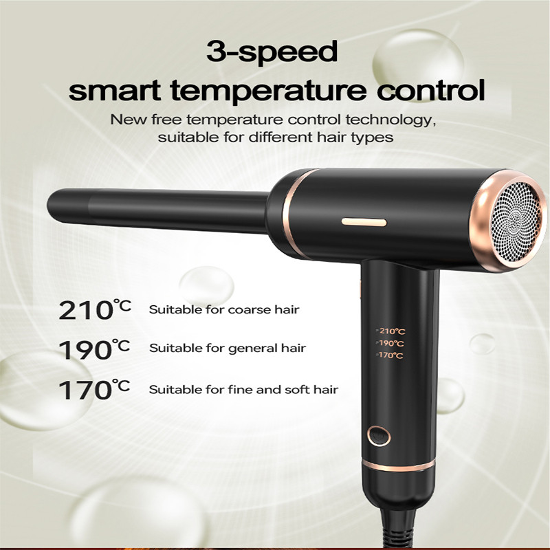 Fier de curling 2 în 1 Fier de ondulare cu rotație automată a aerului rece 150000 Fier de curling inteligent de modelare profesională de mare viteză cu aer rece