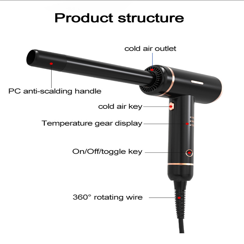 Fier de curling 2 în 1 Fier de ondulare cu rotație automată a aerului rece 150000 Fier de curling inteligent de modelare profesională de mare viteză cu aer rece