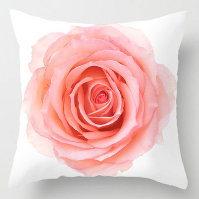 Fetă de pernă cu frunze de palmier roz 45x45 Decor Husă de pernă decorativă Husă de pernă pentru canapea de living Cushionhome Accesorii inovatoare