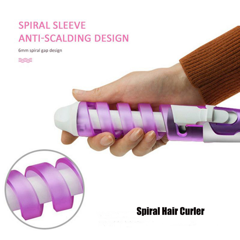Spiralni uvijač za kosu Profesionalni električni salon Keramičko uvijače za kosu Prijenosni Magic Waver Alati za oblikovanje kose Štapić za uvijanje