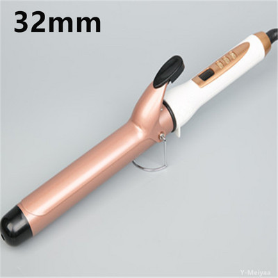 1PC Розово злато LCD дисплей Маша за коса Електрическа керамична маша Ролкови къдрици Пръчка Waver Инструменти за оформяне на косата Професионални 2#