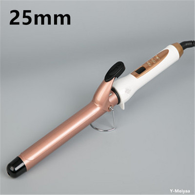 1PC Розово злато LCD дисплей Маша за коса Електрическа керамична маша Ролкови къдрици Пръчка Waver Инструменти за оформяне на косата Професионални 2#