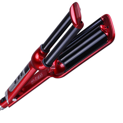 SONOFLY Kulma na vlasy s tromi valcami, keramická kulma s LCD displejom, automatická konštantná teplota 100 – 230 ℃, stylingový nástroj SH-8039