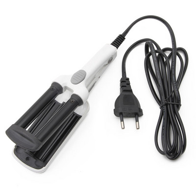 Mini keraminis plaukų sulenkimas greitas suktukas garbanojimo geležies žnyplės banguojančios lazdelės volelis salonas trigubo vamzdžio plaukų formavimo įrankiai 110-220V EU