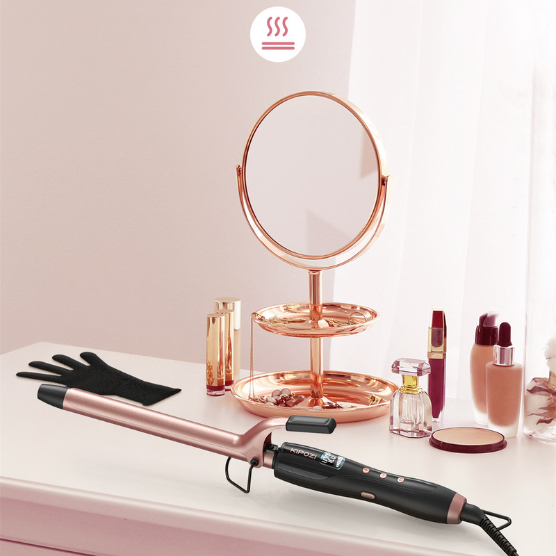 2022 m. KIPOZI profesionalus daugiafunkcinis garbanojimo lygintuvas plaukams momentinis kaitinimas 60 min automatinio išsijungimo saugos įrankis su LCD skaitmeniniu ekranu